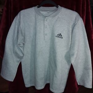Adidas Button-Up Crewneck Sweater